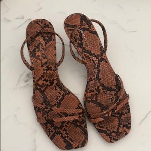NWOT. Zara Collection | Snake Skin Strappy Heel